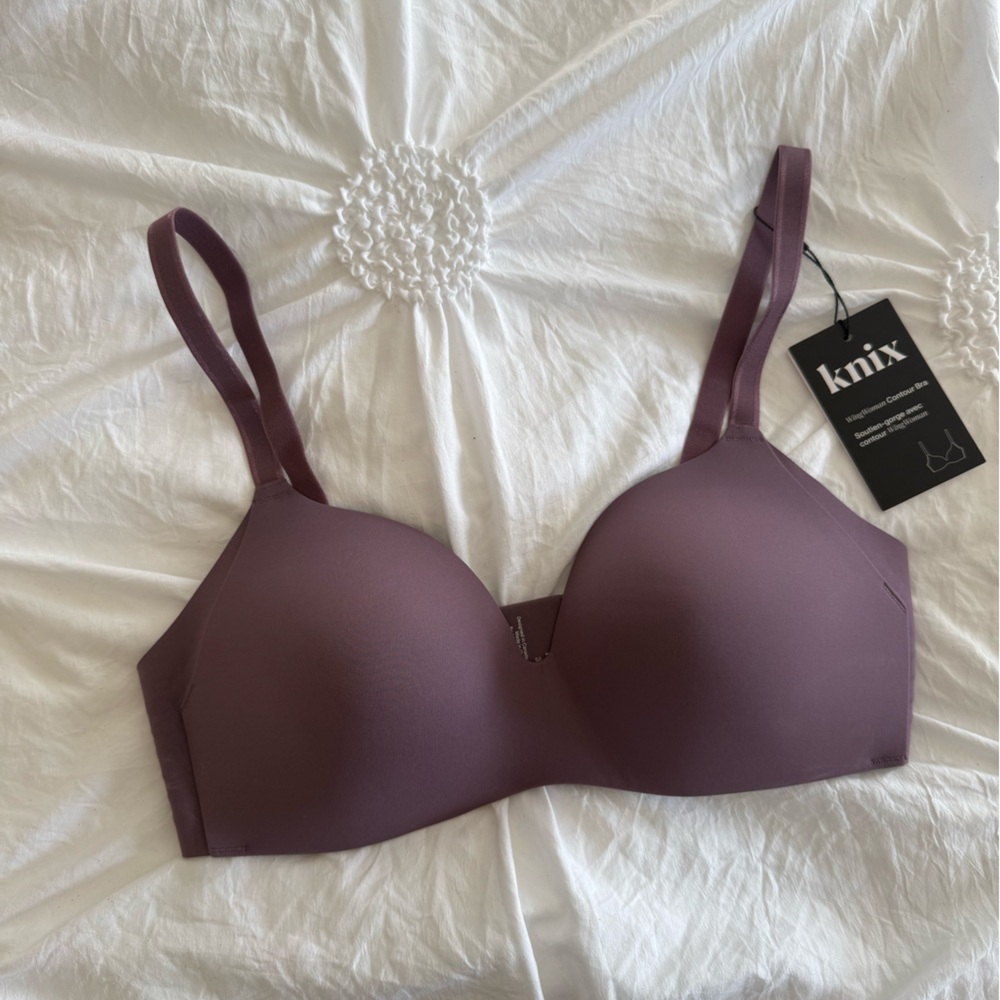 Knix Wing Woman Bra- Cosmic/Purple